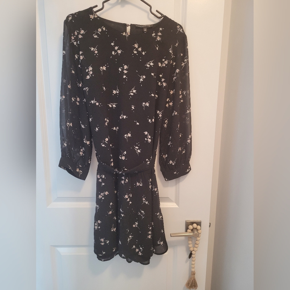 Floral Black Dress